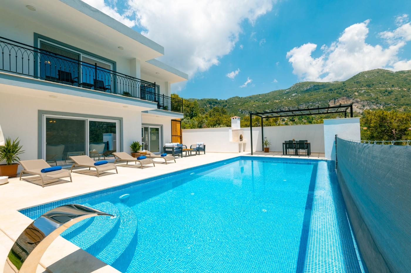 Kaş İslamlar'da Adalar ve Deniz Manzaralı, Özel Havuzlu, Şık Villa-16866