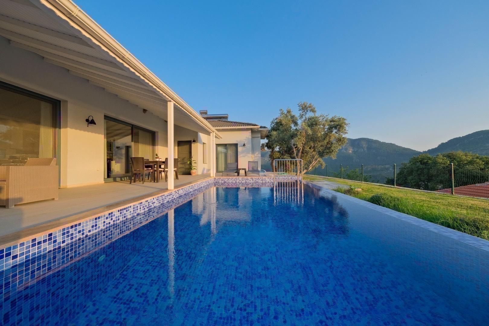 Ortaca Gökbel'de İztuzu Plajı Manzaralı, Özel Havuzlu, Kiralık Villa-19762