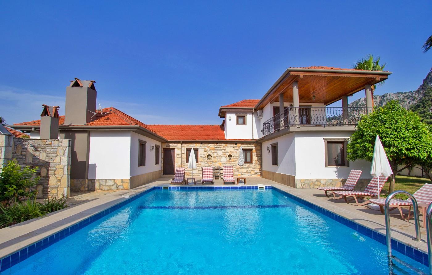 Dalyan'da Doğa İçerisinde, Özel Havuzlu, Korunaklı, Kiralık Villa-17628