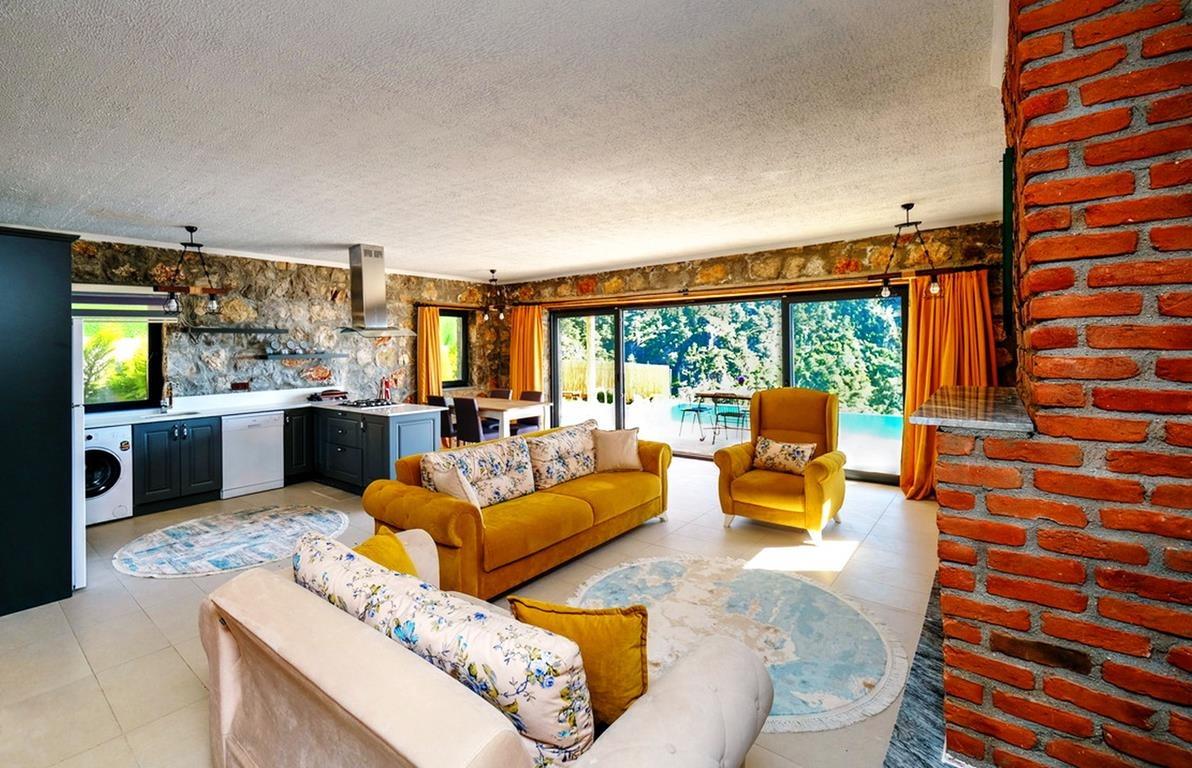 Fethiye Karaağaç'ta Harika Deniz Manzaralı, Özel Havuzlu, Şık Villa-24608