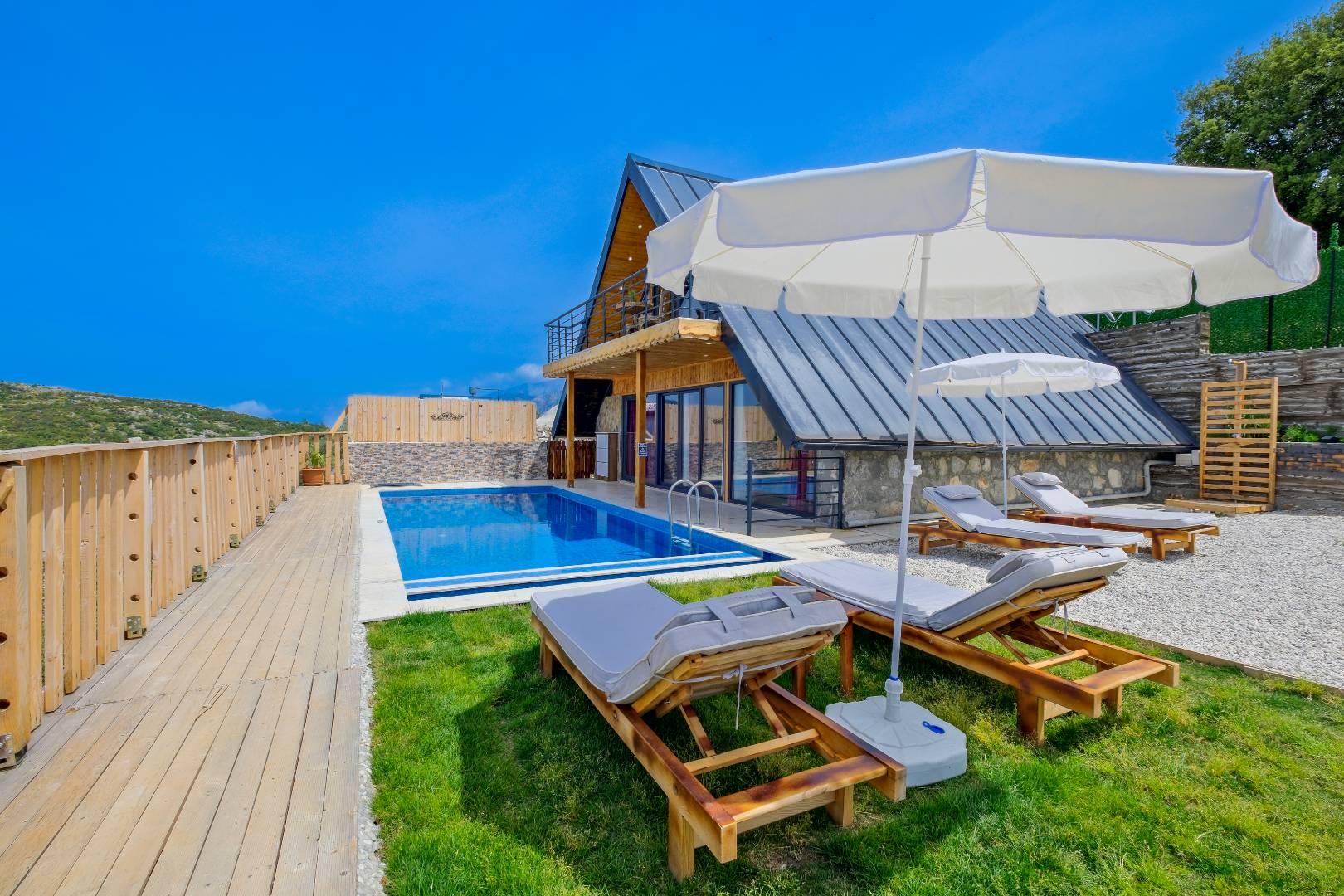 Muğla Seydikemer'de Gözlerden Uzakta, Özel Havuzlu, Konforlu Bungalov-34474