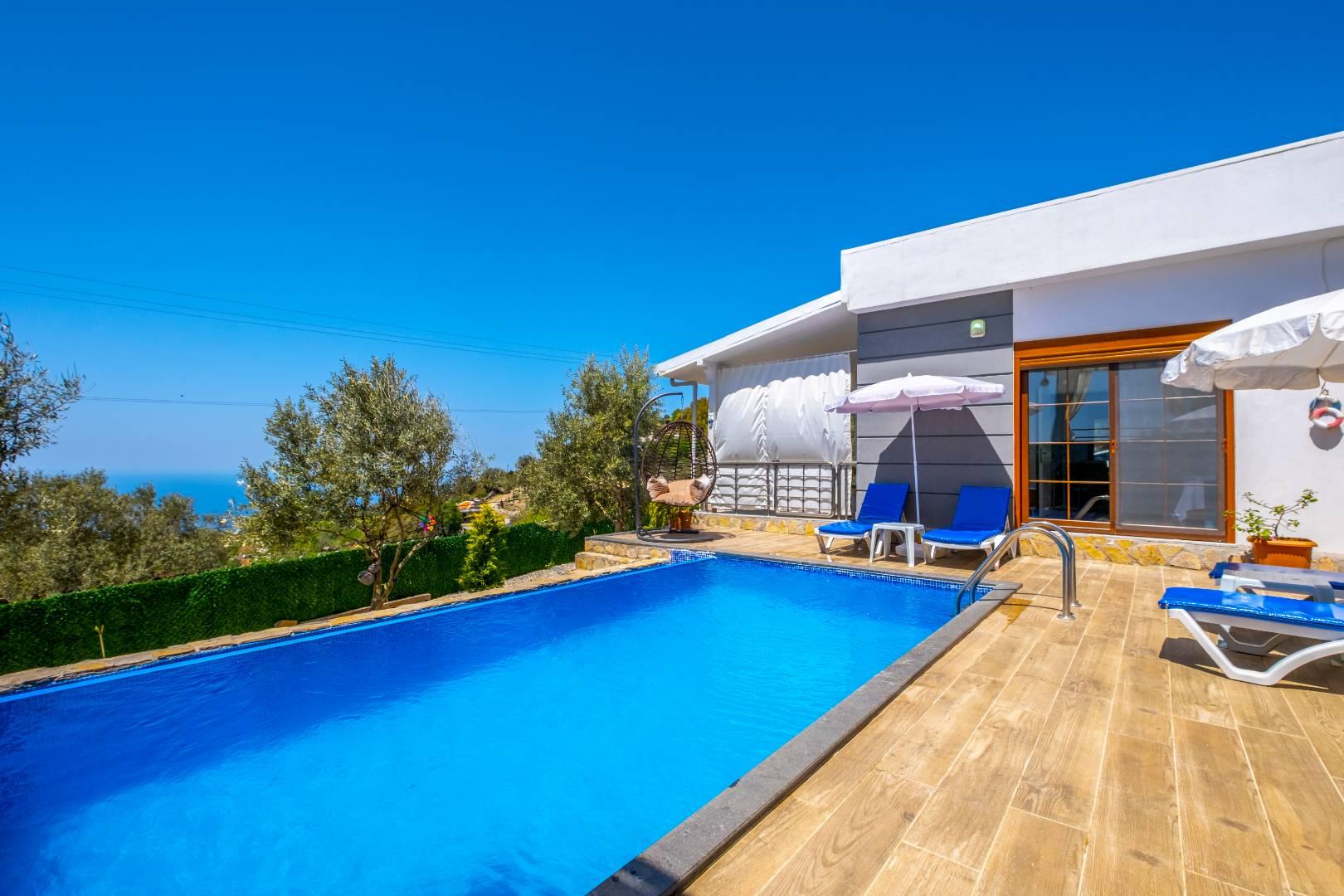 Muğla Seydikemer'de Balayı Çiftlerine Uygun, Özel Havuzlu, Şık Villa-34463