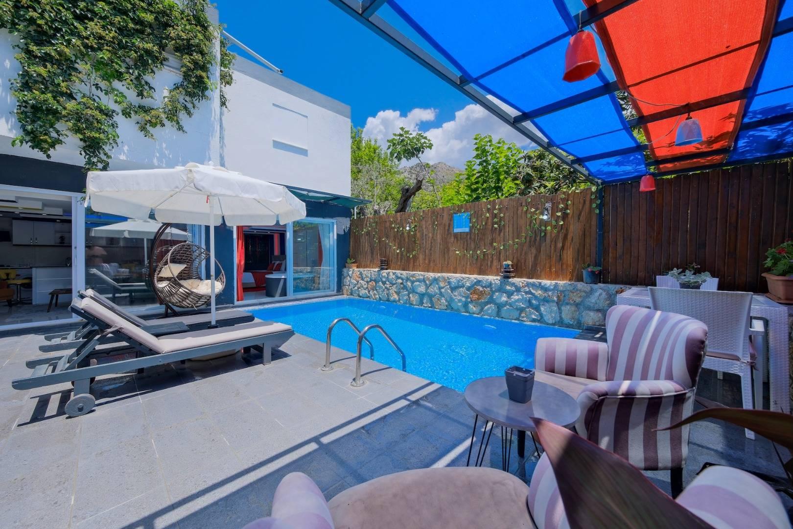 Kaş Üzümlü'de Balayı Çiftlerine Uygun, Özel Havuzlu, Jakuzili Villa-42957