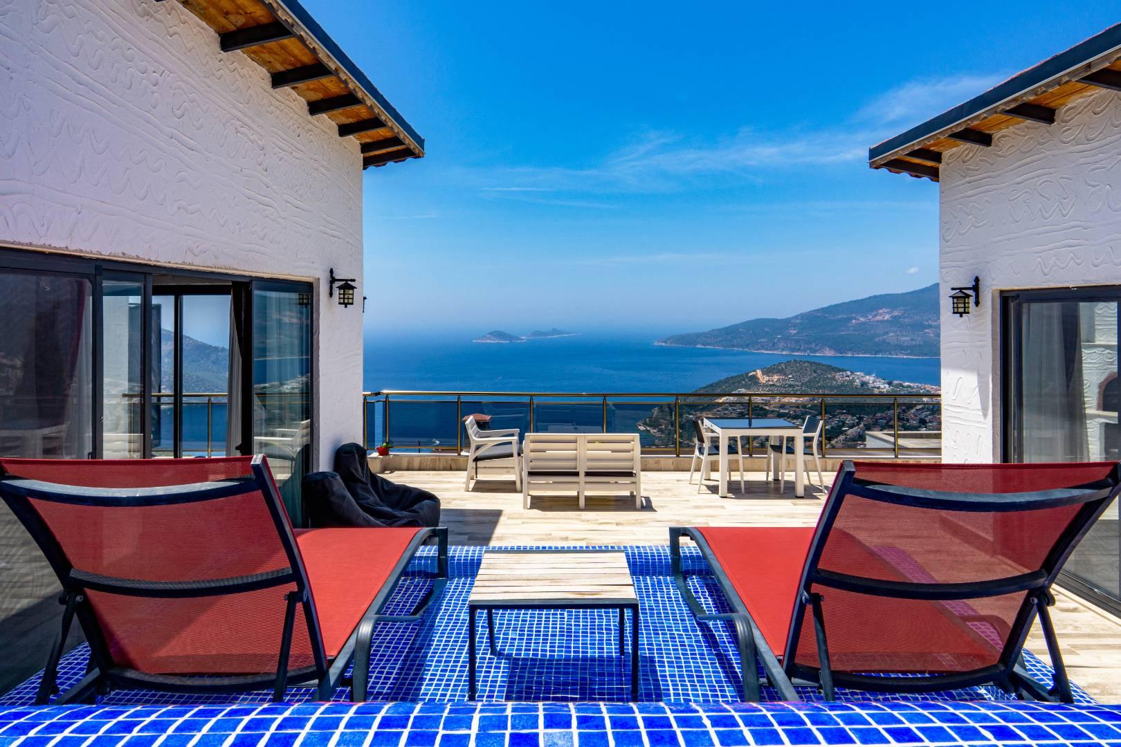 Kaş Bezirgan'da Balayı Çiftlerine Uygun, Özel Havuzlu, Kiralık Villa-33967