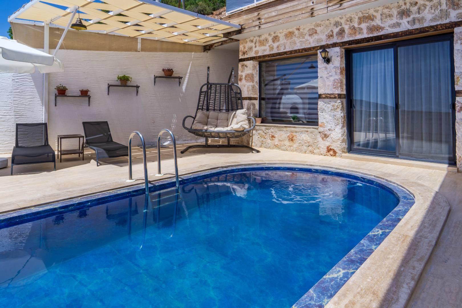 Kalkan Kördere'de Eşsiz Deniz Manzaralı, Özel Havuzlu, Balayı Villası-33964