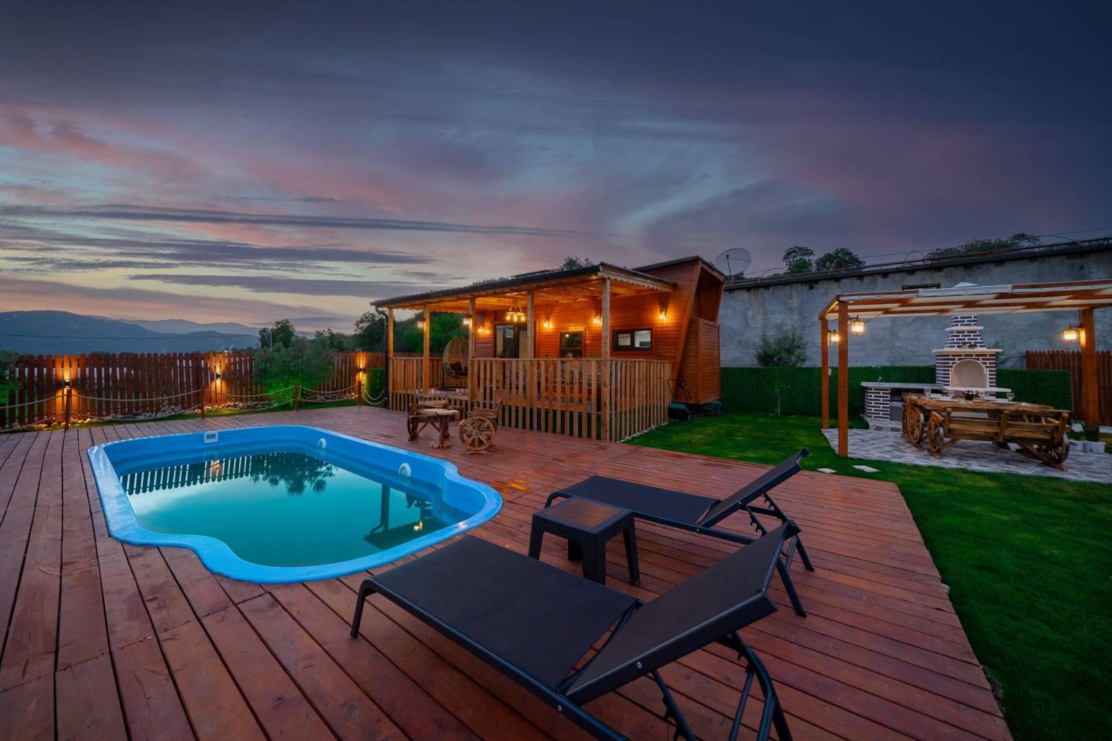 Kaş Ahatlı'da Huzurlu Doğada, Özel Havuzlu, Geniş Bahçeli Tiny House-42820