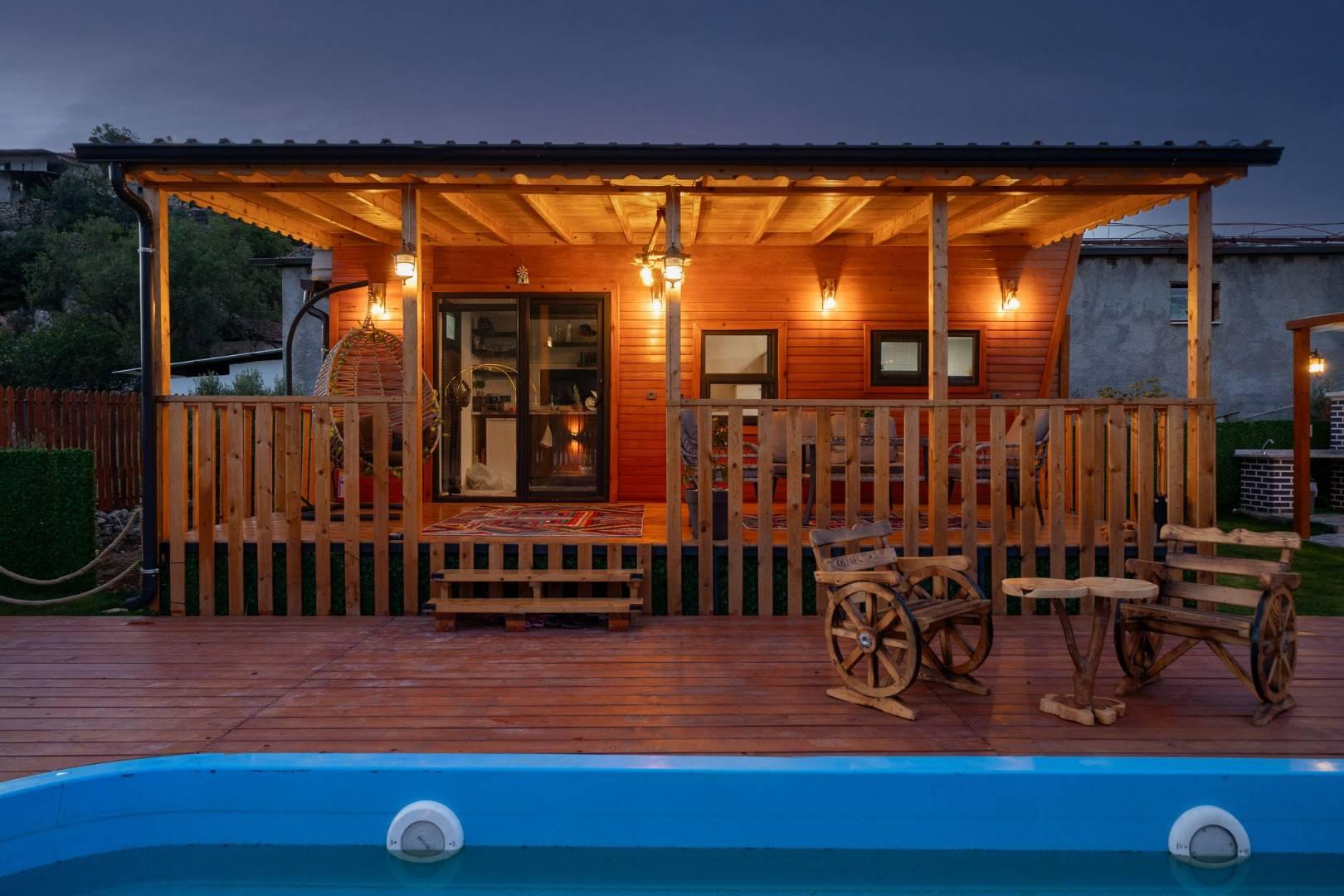 Kaş Ahatlı'da Huzurlu Doğada, Özel Havuzlu, Geniş Bahçeli Tiny House-42820