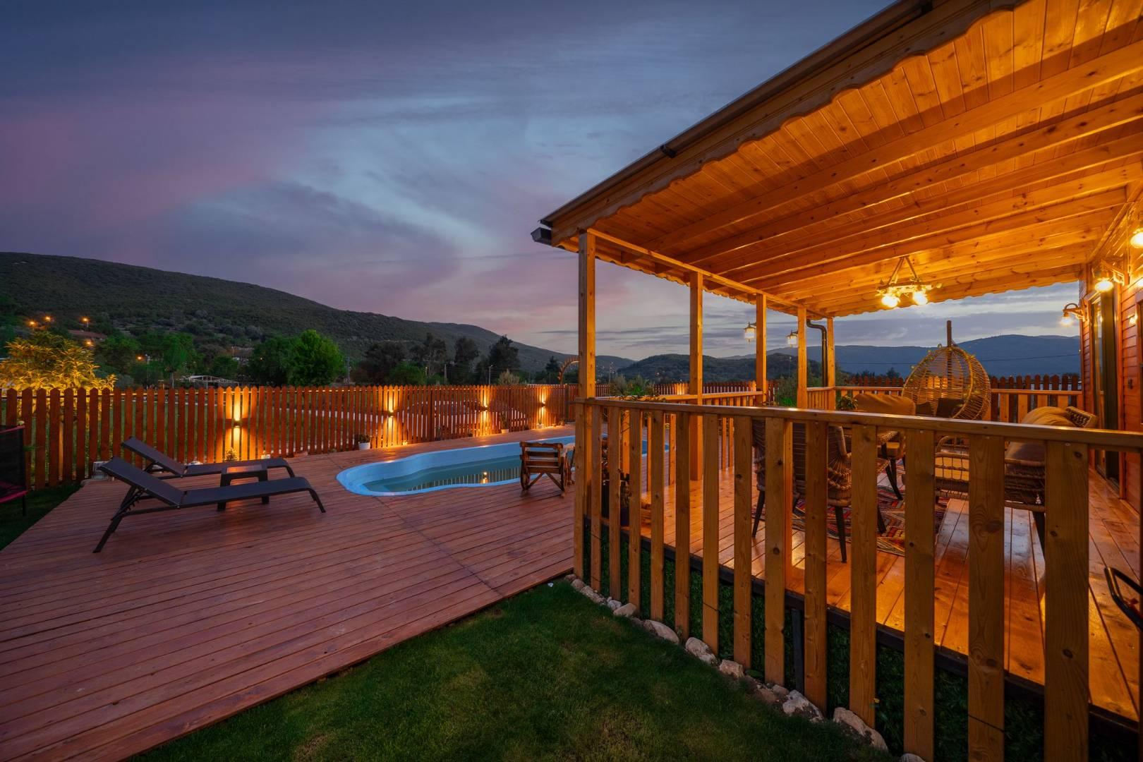 Kaş Ahatlı'da Huzurlu Doğada, Özel Havuzlu, Geniş Bahçeli Tiny House-42820