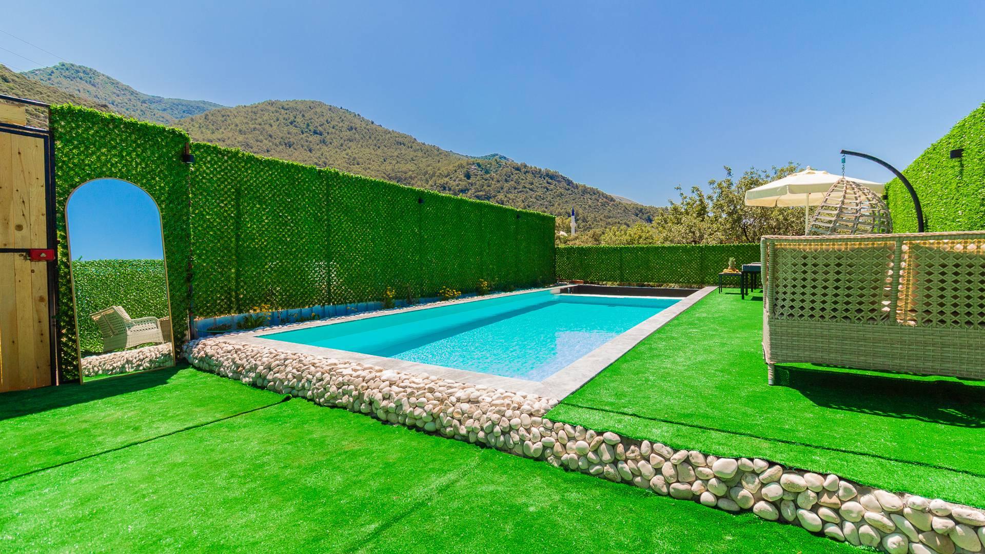 Kaş Çayköy'de Doğa İçerisinde, Özel Havuzlu, Şık Bungalov-43637