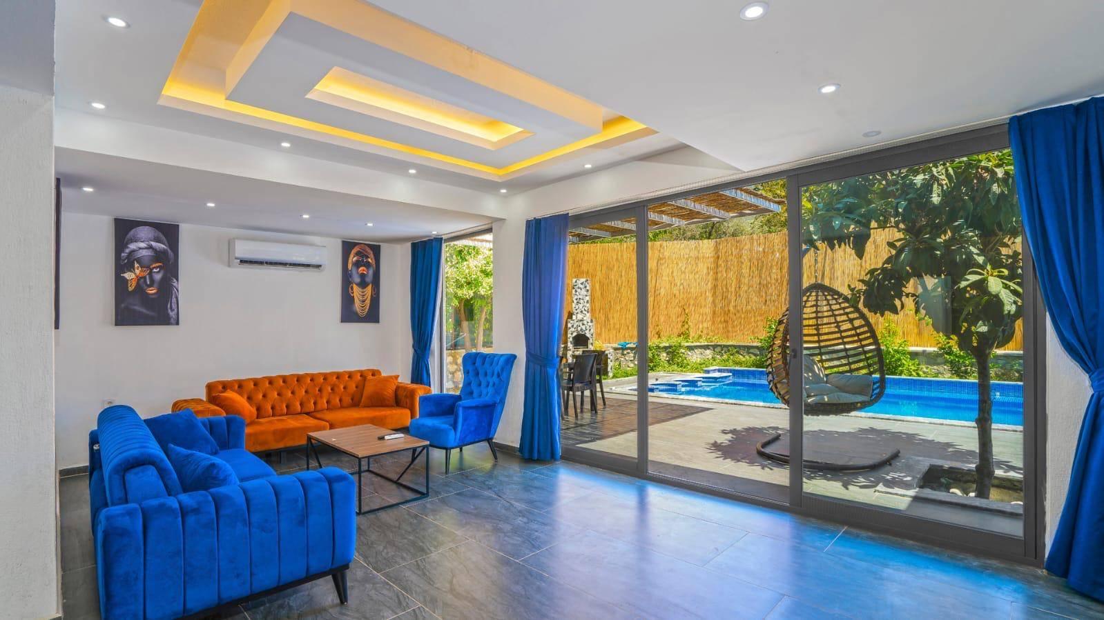 Kaş Çayköy'de Sessiz Konumda, Özel Havuzlu, Balayı Villası-42866