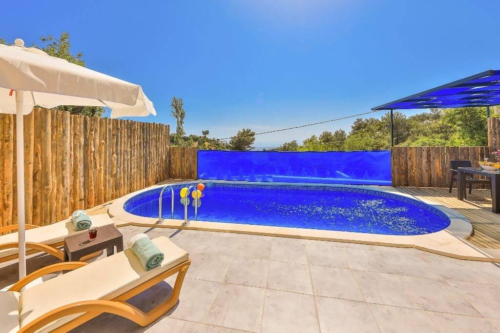 Kaş İslamlar'da Eşsiz Doğa Manzaralı, Özel Havuzlu, Balayı Villası-35140