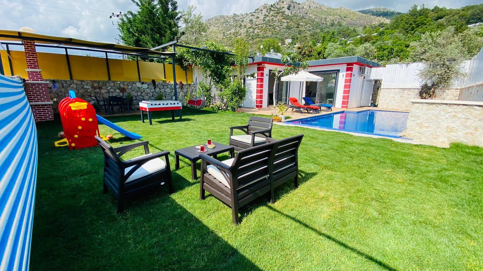 Kaş Üzümlü'de Konforlu Tasarıma Sahip, Özel Havuzlu, 1+1 Villa-42206