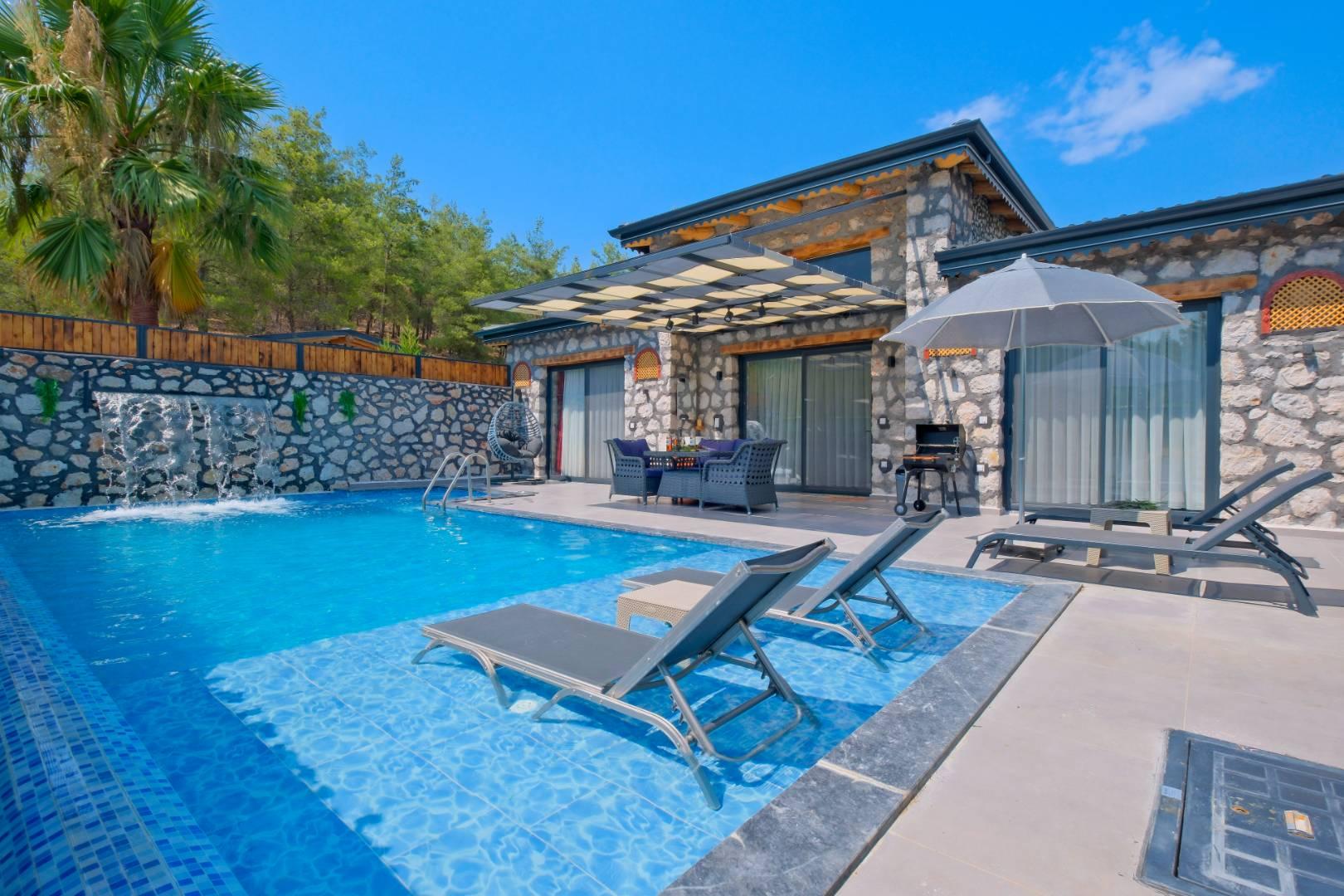 Muğla Seydikemer'de Doğayla İç içe, Özel Havuzlu, Balayı Villası-42762