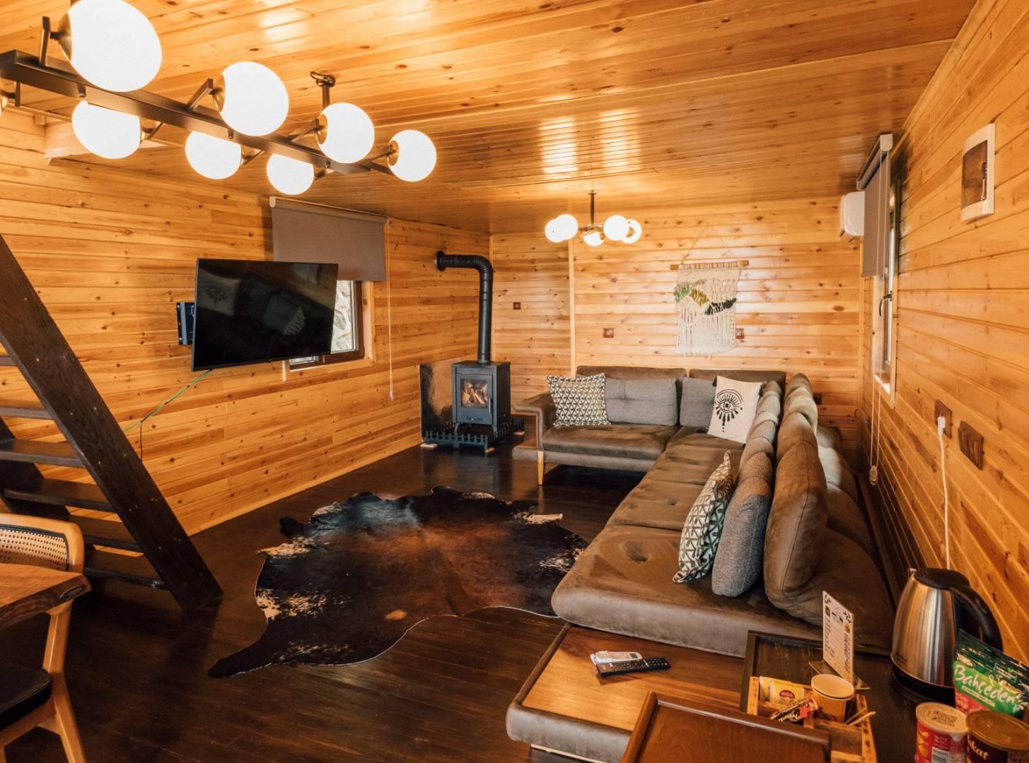 Sapanca Nailiye'de Balayı Çiftlerine Uygun, Minimalist, Lüks Bungalov-36197