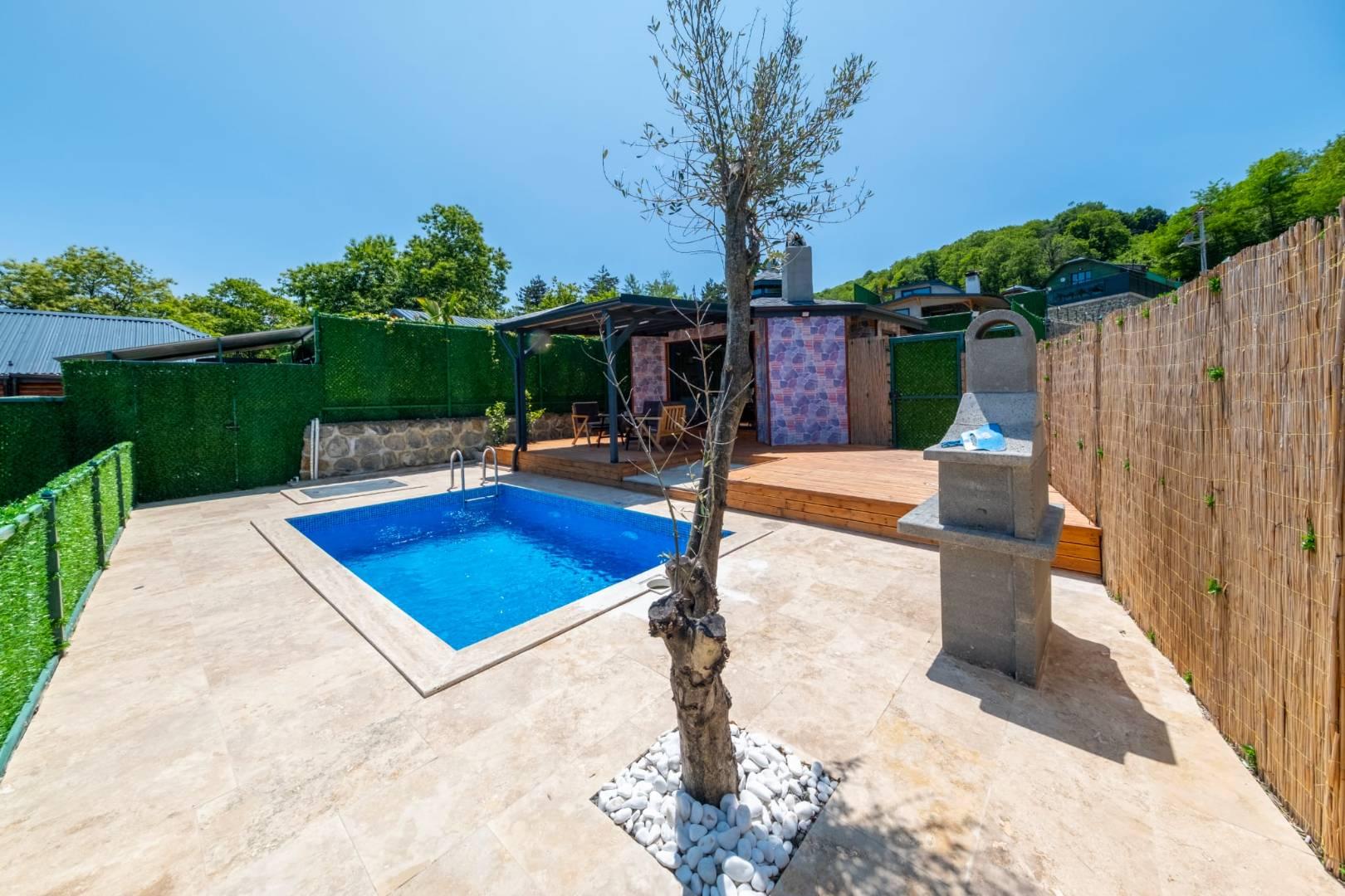 Sapanca Nailiye'de Minimalist Tasarımlı, Özel Havuzlu, 1+0 Villa-43780