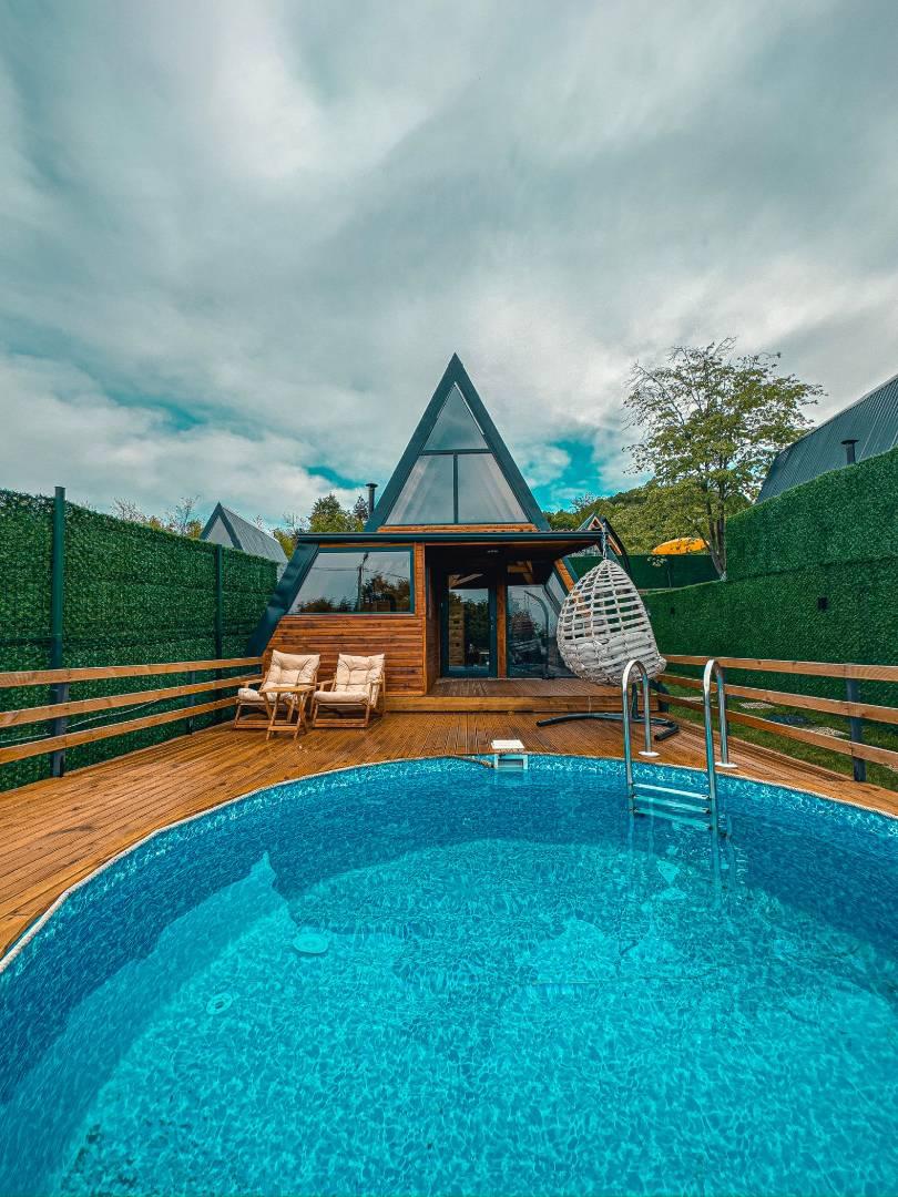 Sapanca'da Doğal Güzellikler İçinde, Özel Havuzlu, Lüks Bungalov-41301